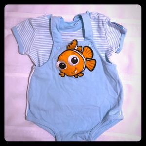 Finding Nemo layette with matching shirt.